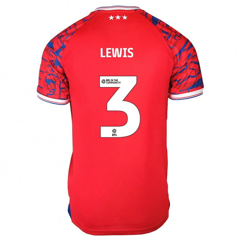 Danxen Men Josh Lewis #3 Red Blue Away Jersey 2025/26 T-Shirt