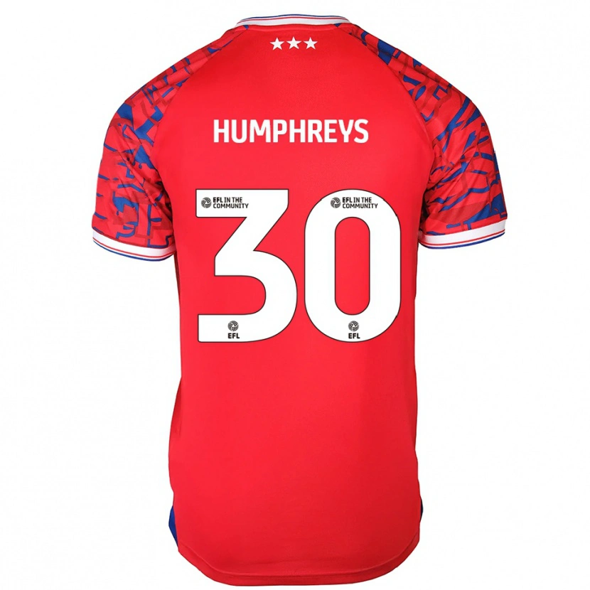 Danxen Men Cameron Humphreys #30 Red Blue Away Jersey 2025/26 T-Shirt