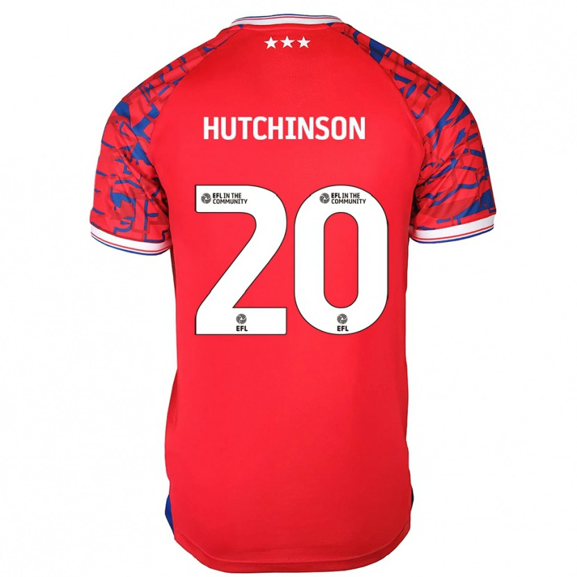 Danxen Men Omari Hutchinson #20 Red Blue Away Jersey 2025/26 T-Shirt