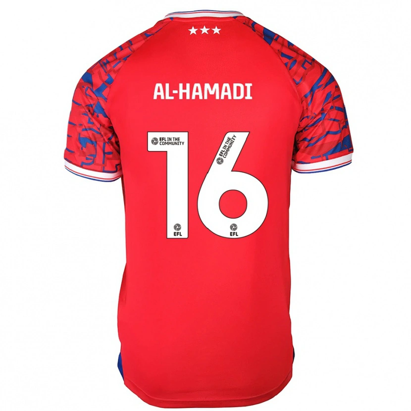 Danxen Men Ali Al-Hamadi #16 Red Blue Away Jersey 2025/26 T-Shirt