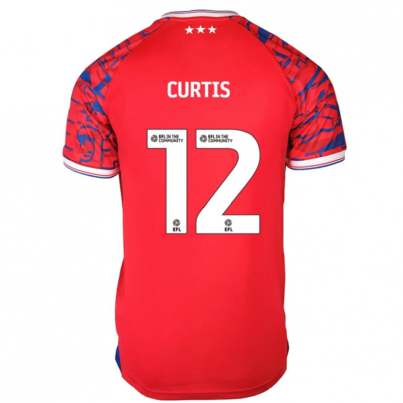 Danxen Men Henry Curtis #12 Red Blue Away Jersey 2025/26 T-Shirt