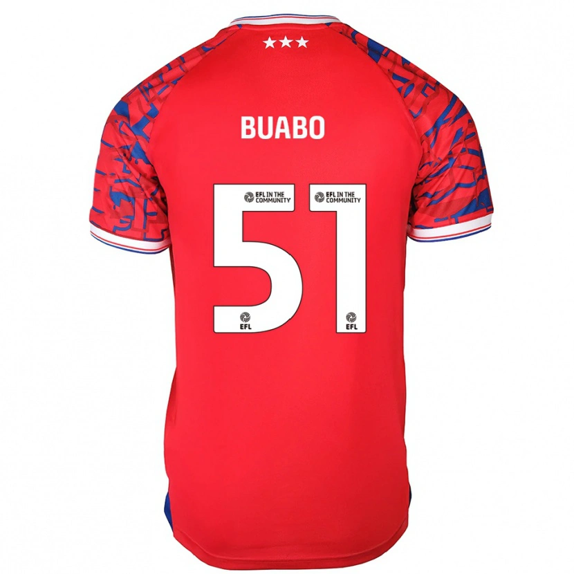 Danxen Men Gerrard Buabo #51 Red Blue Away Jersey 2025/26 T-Shirt