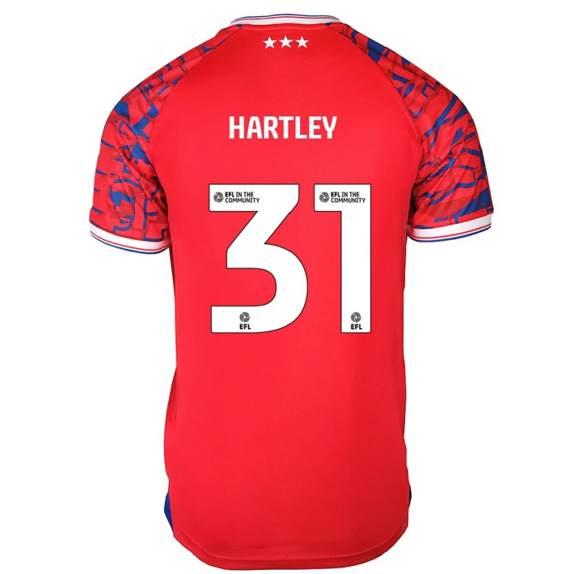 Danxen Men Laura Hartley #31 Red Blue Away Jersey 2025/26 T-Shirt