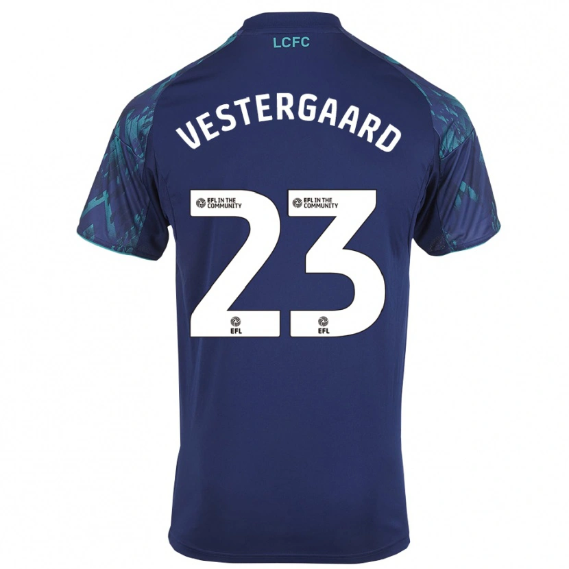 Danxen Men Jannik Vestergaard #23 Navy Green White Away Jersey 2025/26 T-Shirt