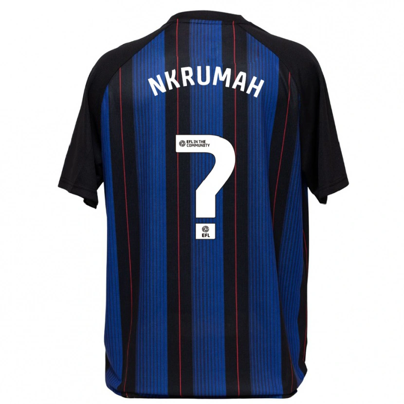 Danxen Men Daniel Nkrumah #0 Blue Black Away Jersey 2025/26 T-Shirt