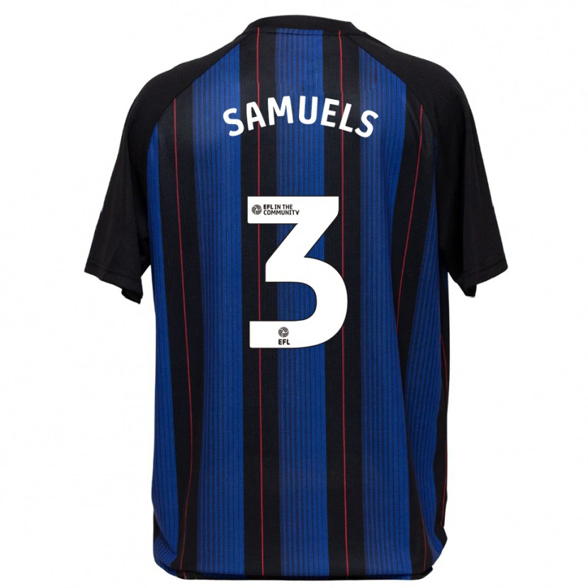 Danxen Men Oliver Samuels #3 Blue Black Away Jersey 2025/26 T-Shirt
