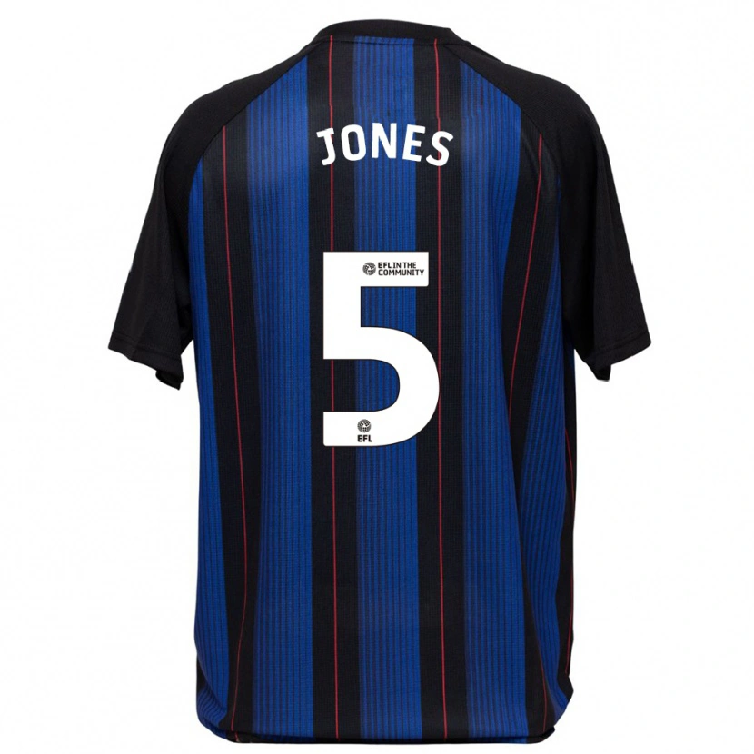 Danxen Men Alfie Jones #5 Blue Black Away Jersey 2025/26 T-Shirt