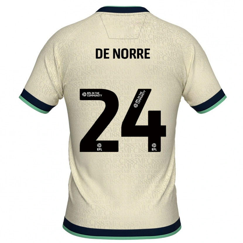 Danxen Men Casper De Norre #24 Champagne Navy Away Jersey 2025/26 T-Shirt
