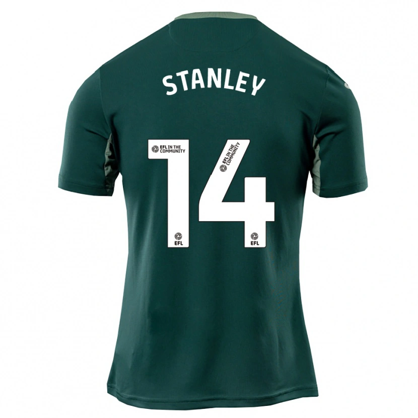 Danxen Men Kathryn Stanley #14 Green White Purple Away Jersey 2025/26 T-Shirt
