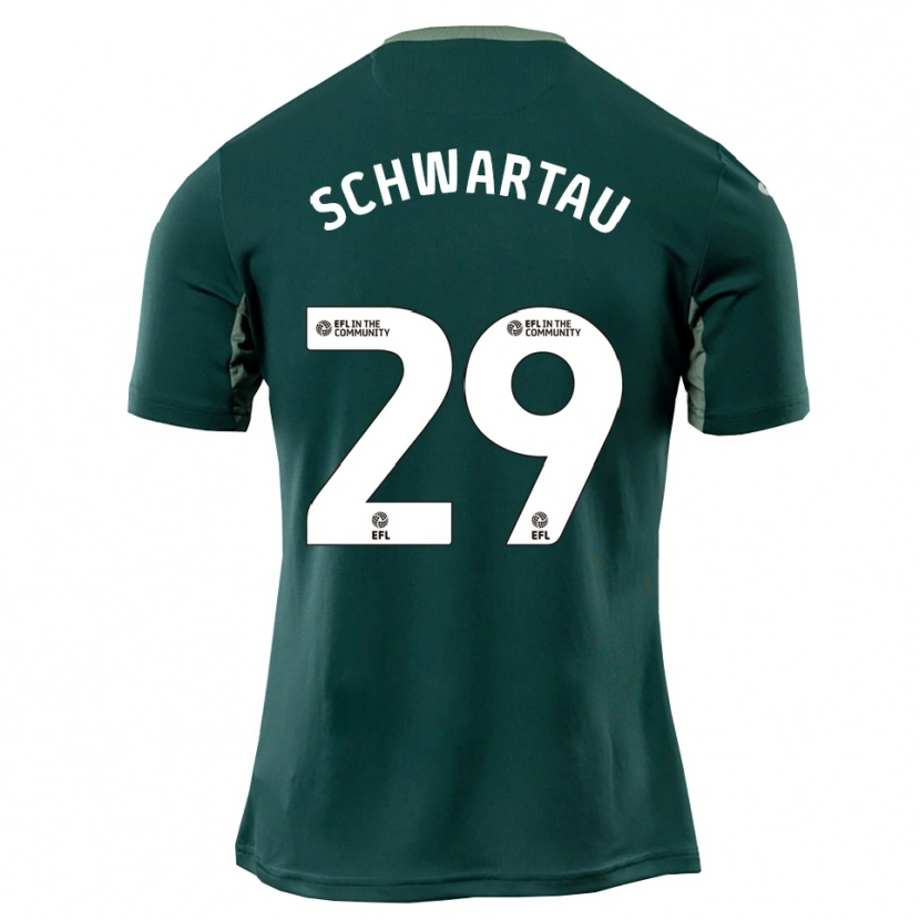 Danxen Men Oscar Schwartau #29 Green White Purple Away Jersey 2025/26 T-Shirt