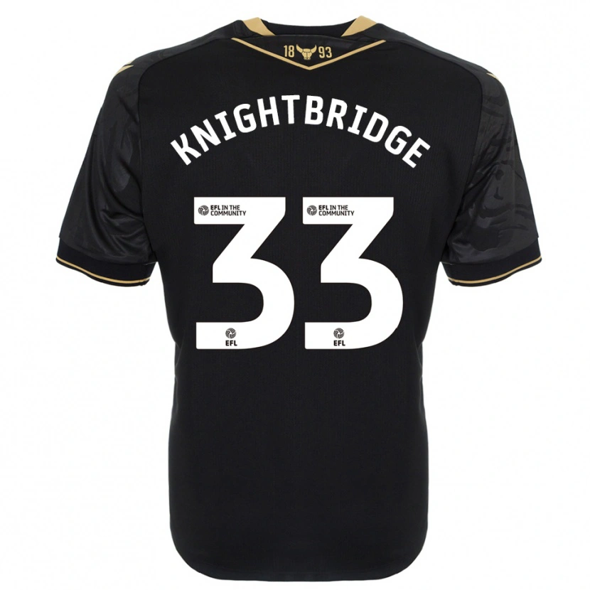 Danxen Men Jacob Knightbridge #33 Black Gold Away Jersey 2025/26 T-Shirt