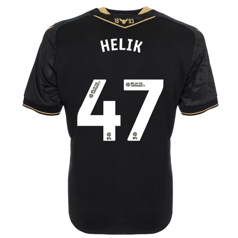 Danxen Men Michal Helik #47 Black Gold Away Jersey 2025/26 T-Shirt