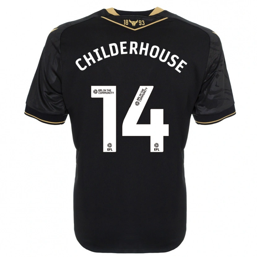 Danxen Men Molly Childerhouse #14 Black Gold Away Jersey 2025/26 T-Shirt