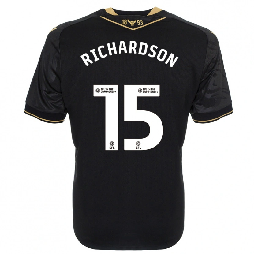 Danxen Men Ellie-Mae Richardson #15 Black Gold Away Jersey 2025/26 T-Shirt
