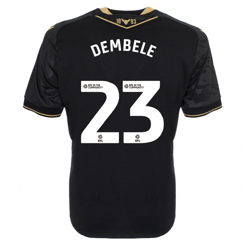 Danxen Men Siriki Dembélé #23 Black Gold Away Jersey 2025/26 T-Shirt