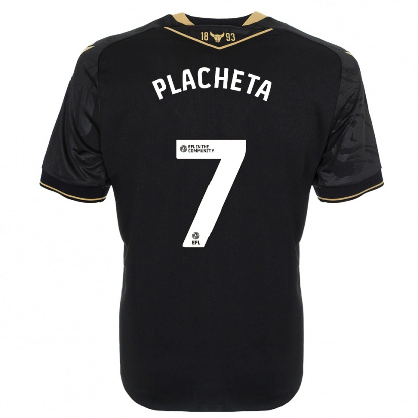 Danxen Men Przemyslaw Placheta #7 Black Gold Away Jersey 2025/26 T-Shirt