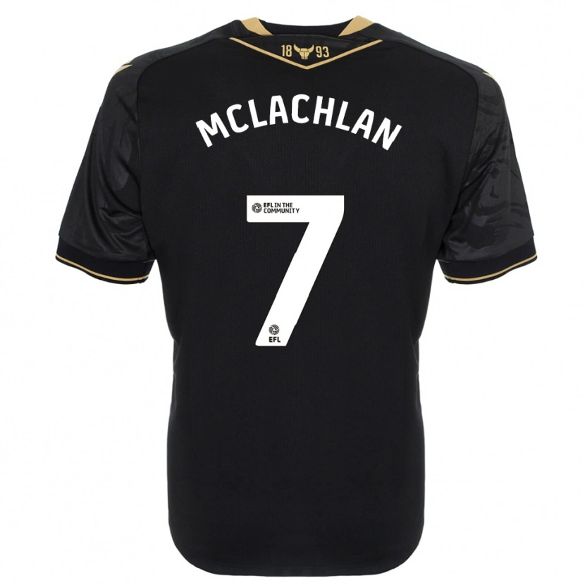 Danxen Men Daisy Mclachlan #7 Black Gold Away Jersey 2025/26 T-Shirt
