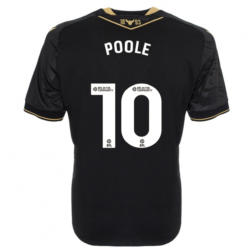 Danxen Men Pheobie Poole #10 Black Gold Away Jersey 2025/26 T-Shirt