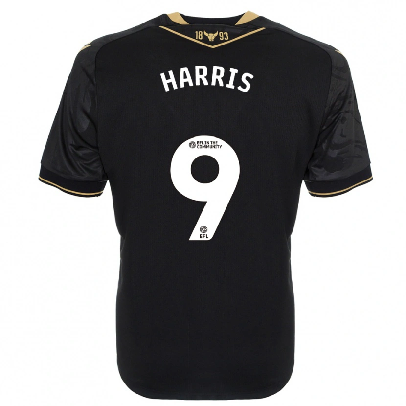 Danxen Men Mark Harris #9 Black Gold Away Jersey 2025/26 T-Shirt