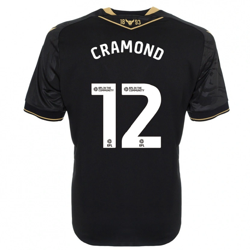 Danxen Men Charlie Cramond #12 Black Gold Away Jersey 2025/26 T-Shirt