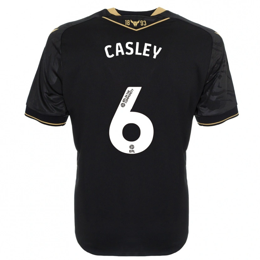Danxen Men Riva Casley #6 Black Gold Away Jersey 2025/26 T-Shirt