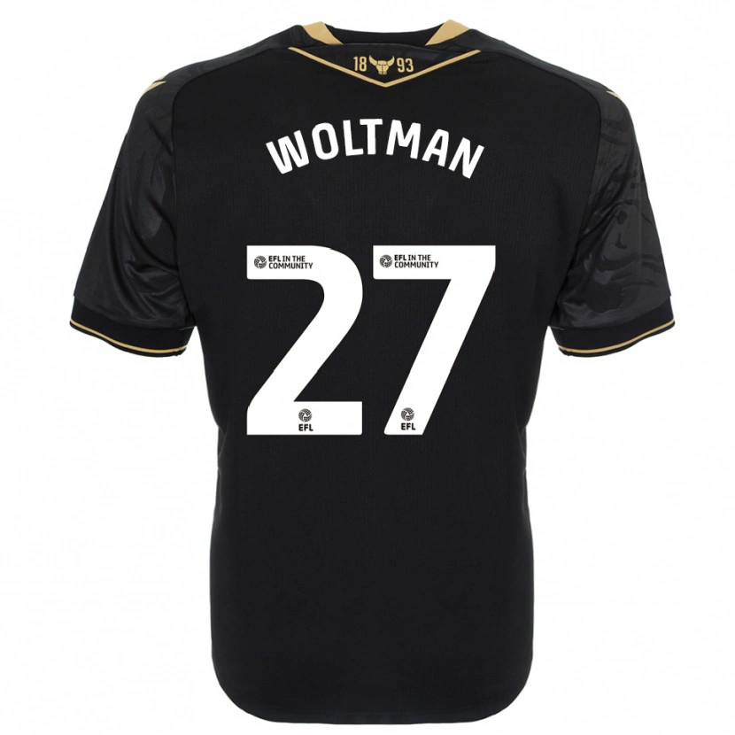 Danxen Men Max Woltman #27 Black Gold Away Jersey 2025/26 T-Shirt