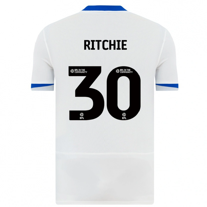 Danxen Men Matt Ritchie #30 White Black Away Jersey 2025/26 T-Shirt