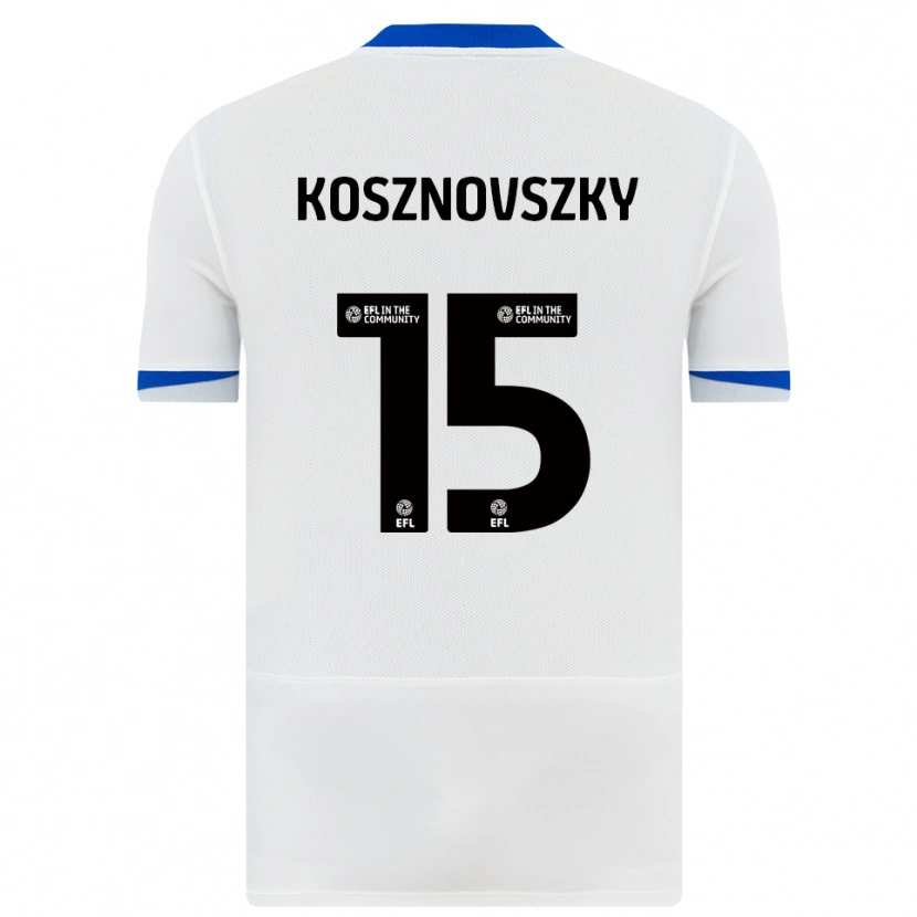 Danxen Men Márk Kosznovszky #15 White Black Away Jersey 2025/26 T-Shirt