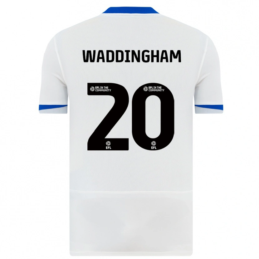 Danxen Men Thomas Waddingham #20 White Black Away Jersey 2025/26 T-Shirt