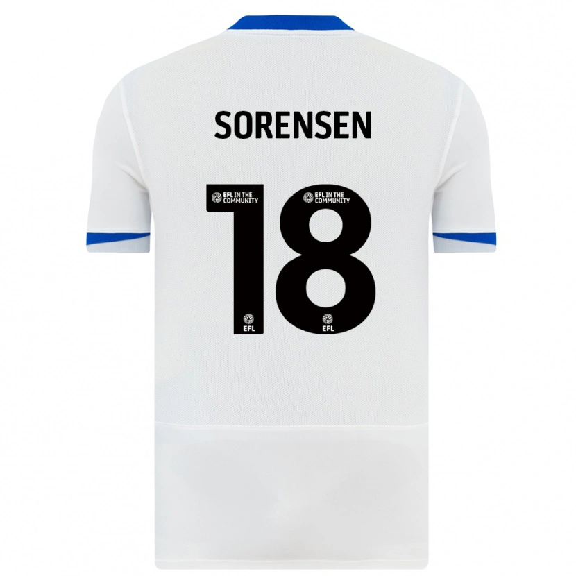 Danxen Men Elias Sørensen #18 White Black Away Jersey 2025/26 T-Shirt