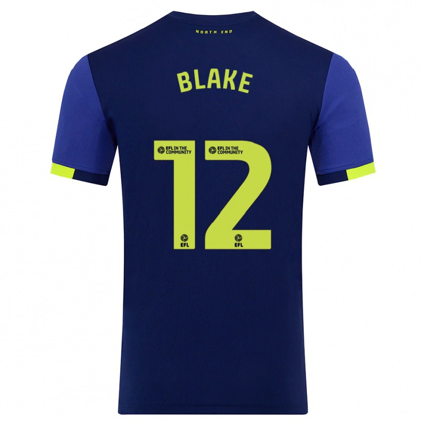 Danxen Men Joe Blake #12 Navy Yellow Away Jersey 2025/26 T-Shirt