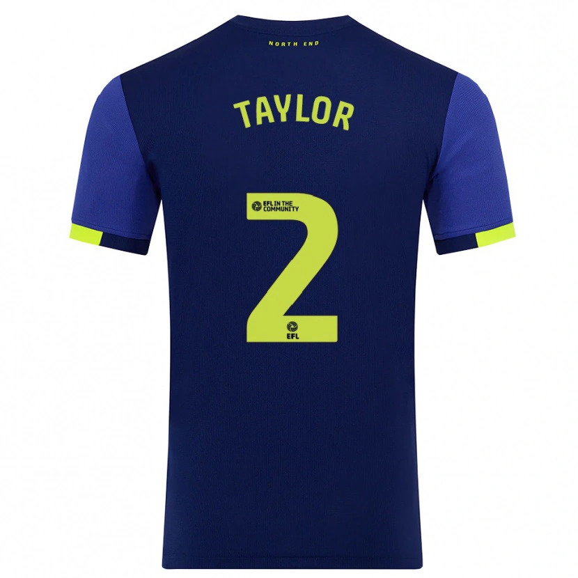 Danxen Men Alex Taylor #2 Navy Yellow Away Jersey 2025/26 T-Shirt
