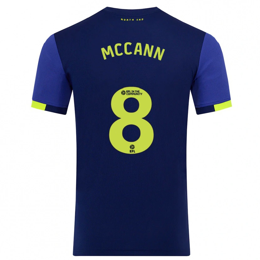 Danxen Men Ali Mccann #8 Navy Yellow Away Jersey 2025/26 T-Shirt