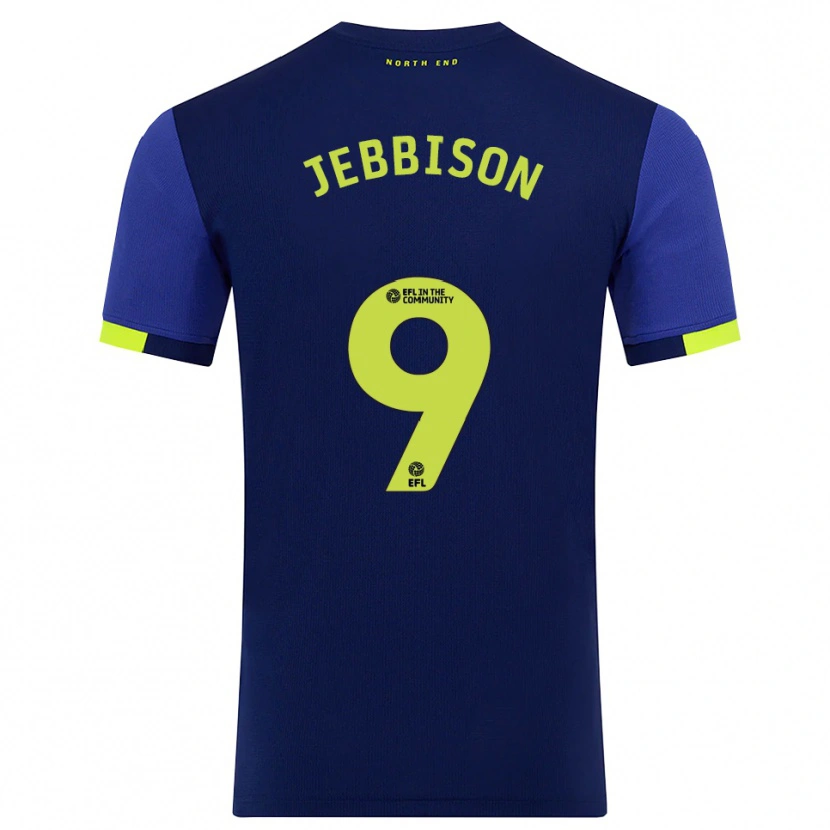 Danxen Men Daniel Jebbison #9 Navy Yellow Away Jersey 2025/26 T-Shirt
