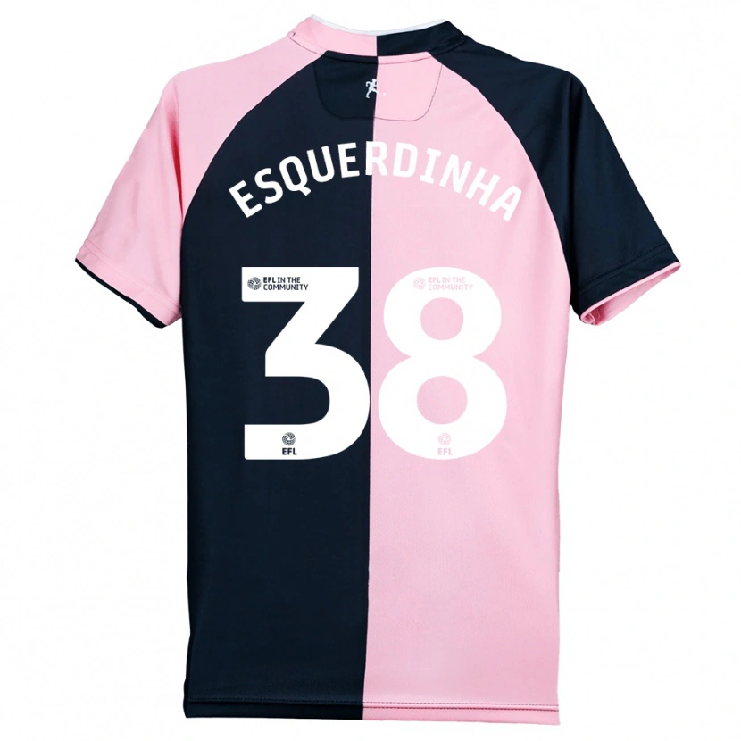 Danxen Men Esquerdinha #38 Pink Black Away Jersey 2025/26 T-Shirt