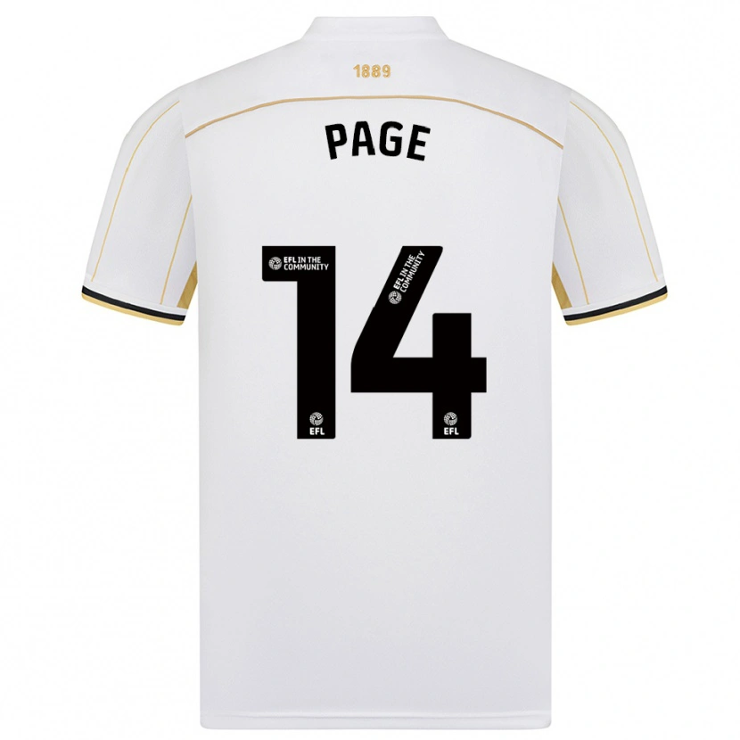 Danxen Men Olivia Jane Page #14 White Gold Away Jersey 2025/26 T-Shirt