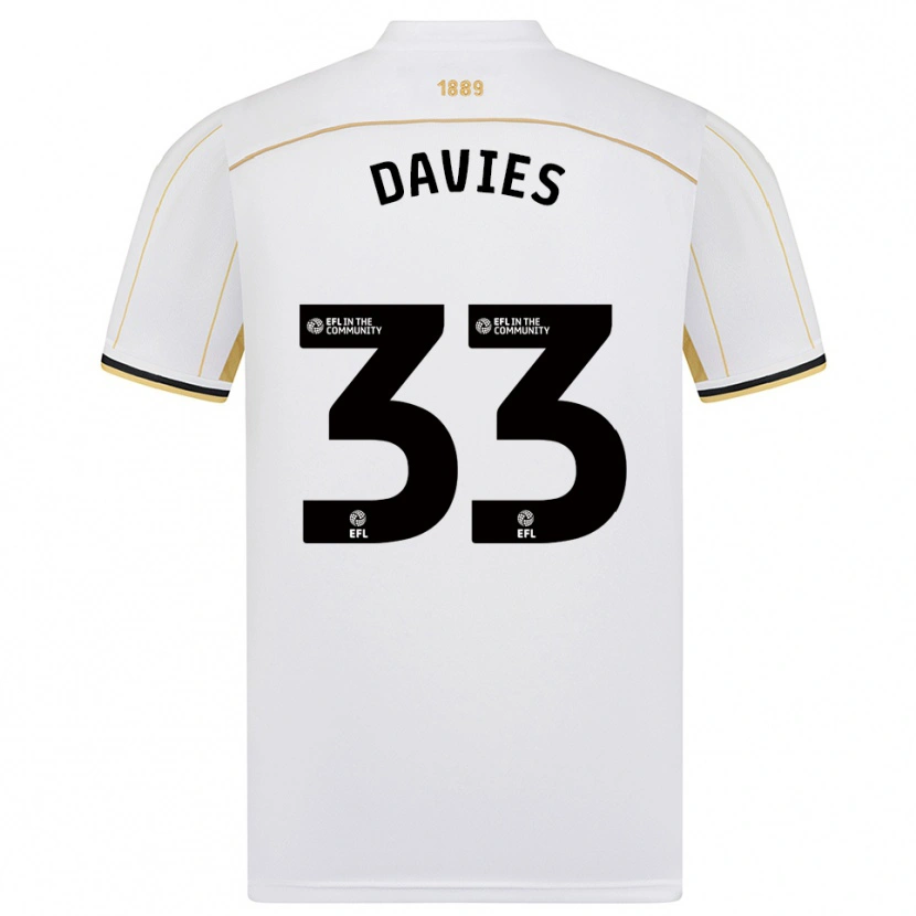 Danxen Men Bethan Davies #33 White Gold Away Jersey 2025/26 T-Shirt