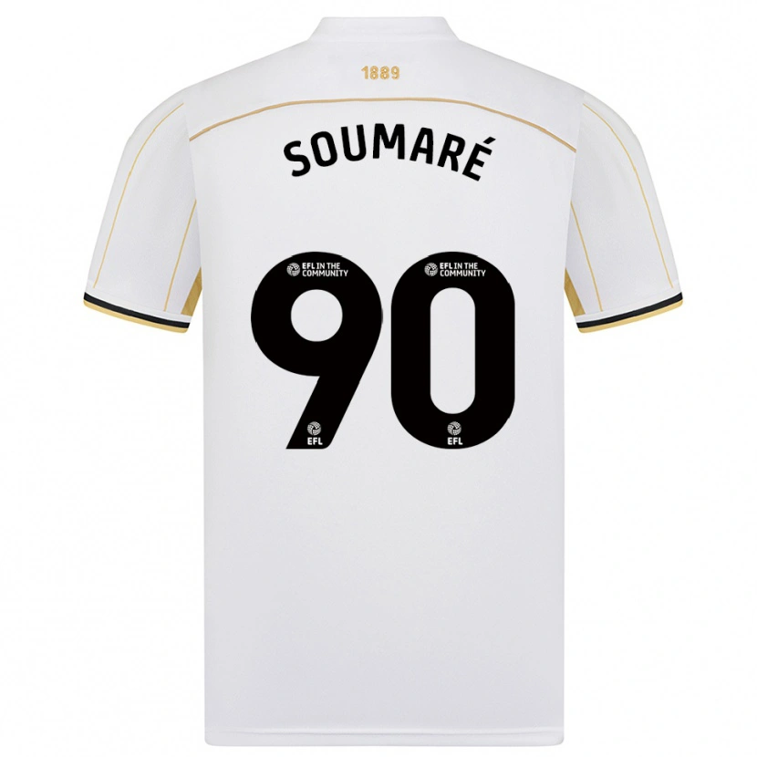 Danxen Men Djibril Soumaré #90 White Gold Away Jersey 2025/26 T-Shirt