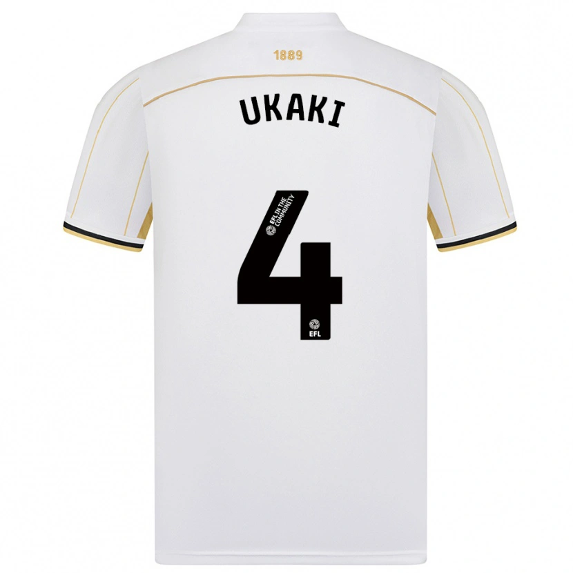 Danxen Men Ehije Ukaki #4 White Gold Away Jersey 2025/26 T-Shirt