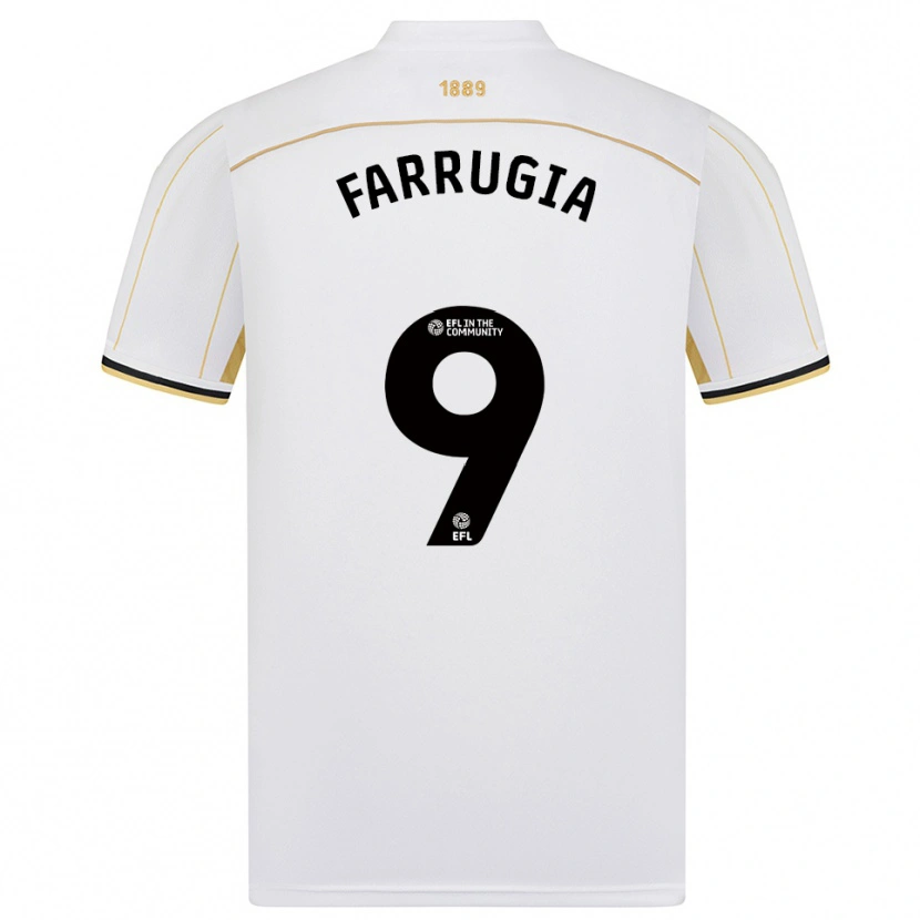 Danxen Men Maria Farrugia #9 White Gold Away Jersey 2025/26 T-Shirt