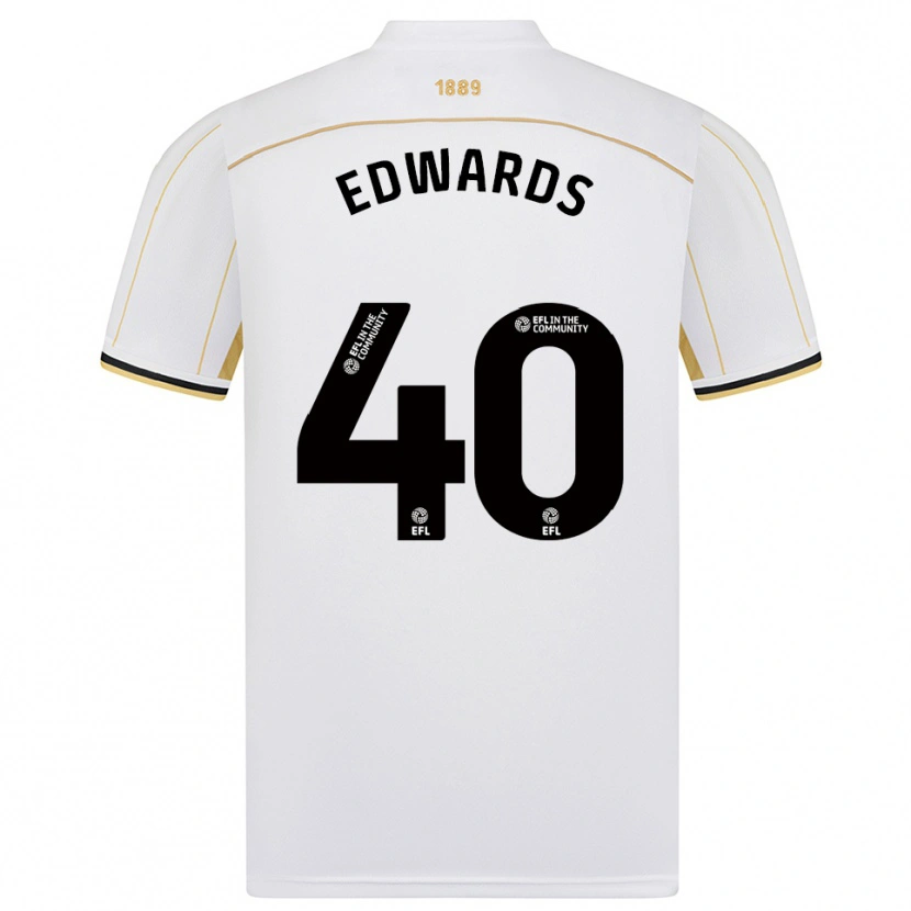 Danxen Men Liv Edwards #40 White Gold Away Jersey 2025/26 T-Shirt