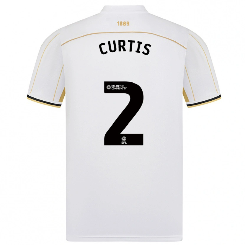 Danxen Men Sam Curtis #2 White Gold Away Jersey 2025/26 T-Shirt