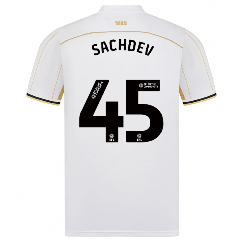 Danxen Men Sai Sachdev #45 White Gold Away Jersey 2025/26 T-Shirt