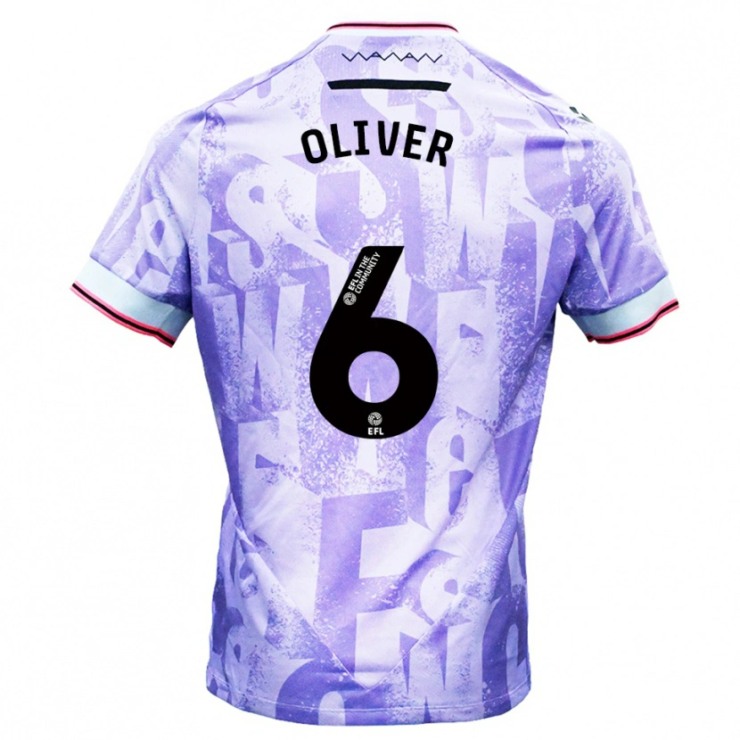 Danxen Men Denny Oliver #6 Lilac White Away Jersey 2025/26 T-Shirt