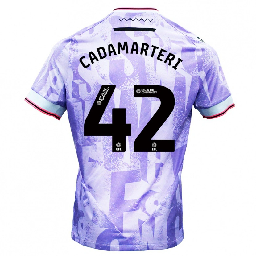 Danxen Men Bailey Cadamarteri #42 Lilac White Away Jersey 2025/26 T-Shirt