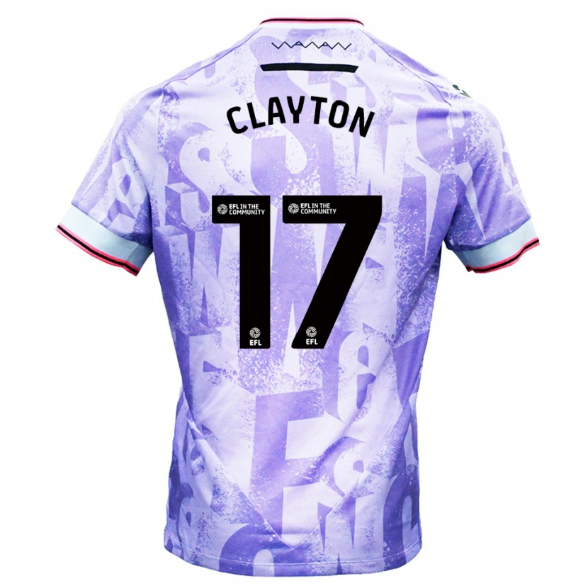 Danxen Men Liam Clayton #17 Lilac White Away Jersey 2025/26 T-Shirt