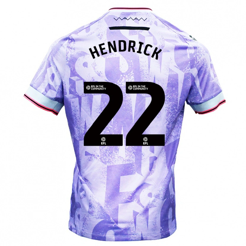 Danxen Men Jeff Hendrick #22 Lilac White Away Jersey 2025/26 T-Shirt