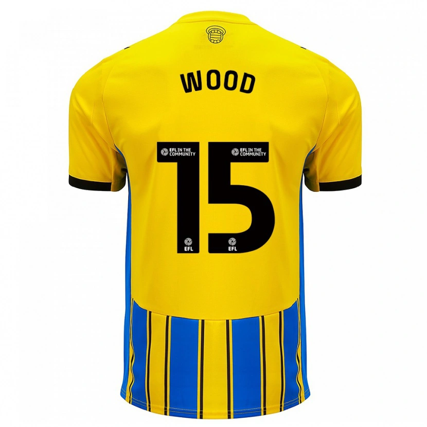 Danxen Men Nathan Wood #15 Blue Yellow Away Jersey 2025/26 T-Shirt