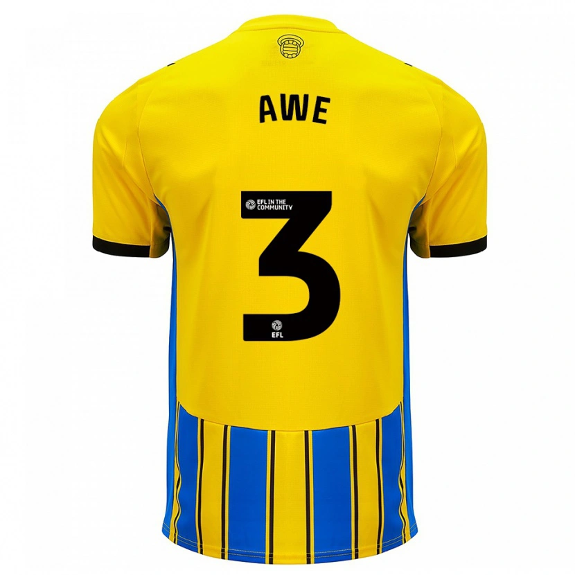 Danxen Men Zach Awe #3 Blue Yellow Away Jersey 2025/26 T-Shirt