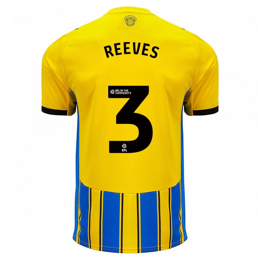 Danxen Men Ben Reeves #3 Blue Yellow Away Jersey 2025/26 T-Shirt